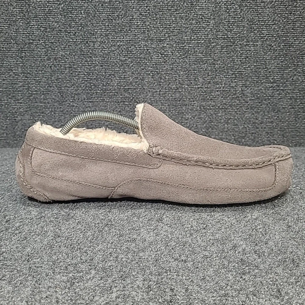 UGG Men's Ascot Shearling Slippers/Moccasins Gray Suede Size‎ 13 S/N 1101110